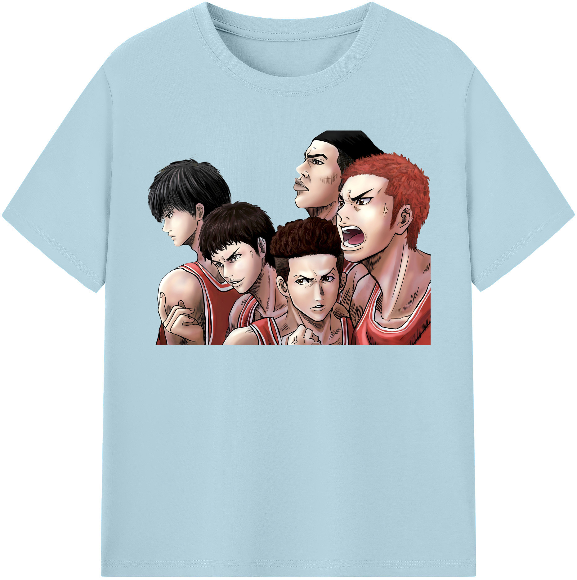 SLAM DUNK／スラムダンク 綿100％半袖Tシャツ（フロントプリント）